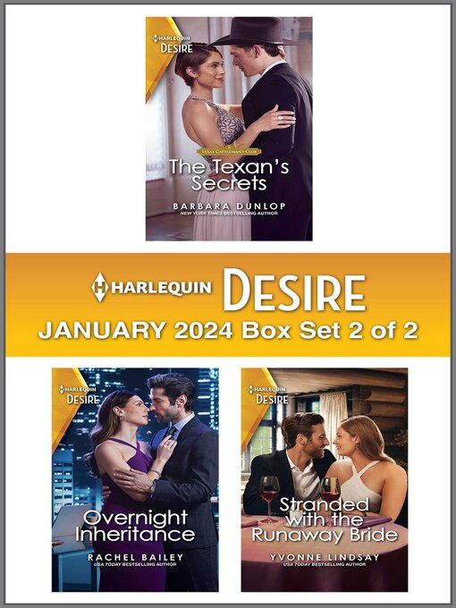 Title details for Harlequin Desire January 2024--Box Set 2 of 2 by Barbara Dunlop - Available